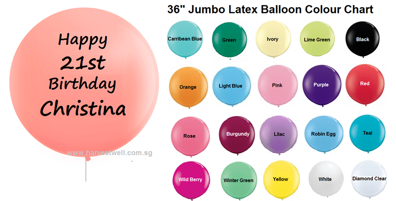 Jumbo Helium Latex Customised Print Balloon